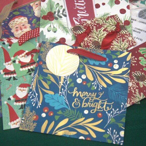 Premium Christmas Gift Bag Bundle Set of 14 - Picture 4 of 9
